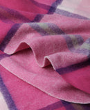 Lambswool mini cape pink check