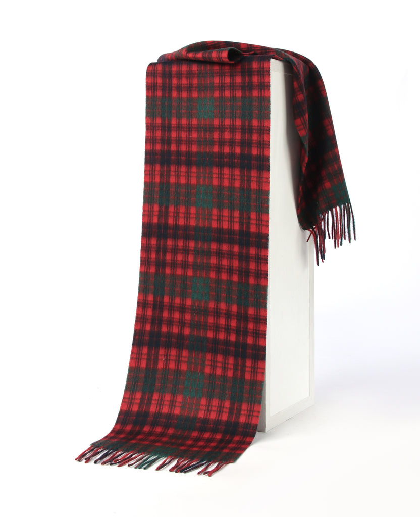 thumbnail image 2 of Authentic Clan Ross Tartan Scarf – 100% Wool, Made In UK, Fringed Finish (10x54 Inches) 2 of 6